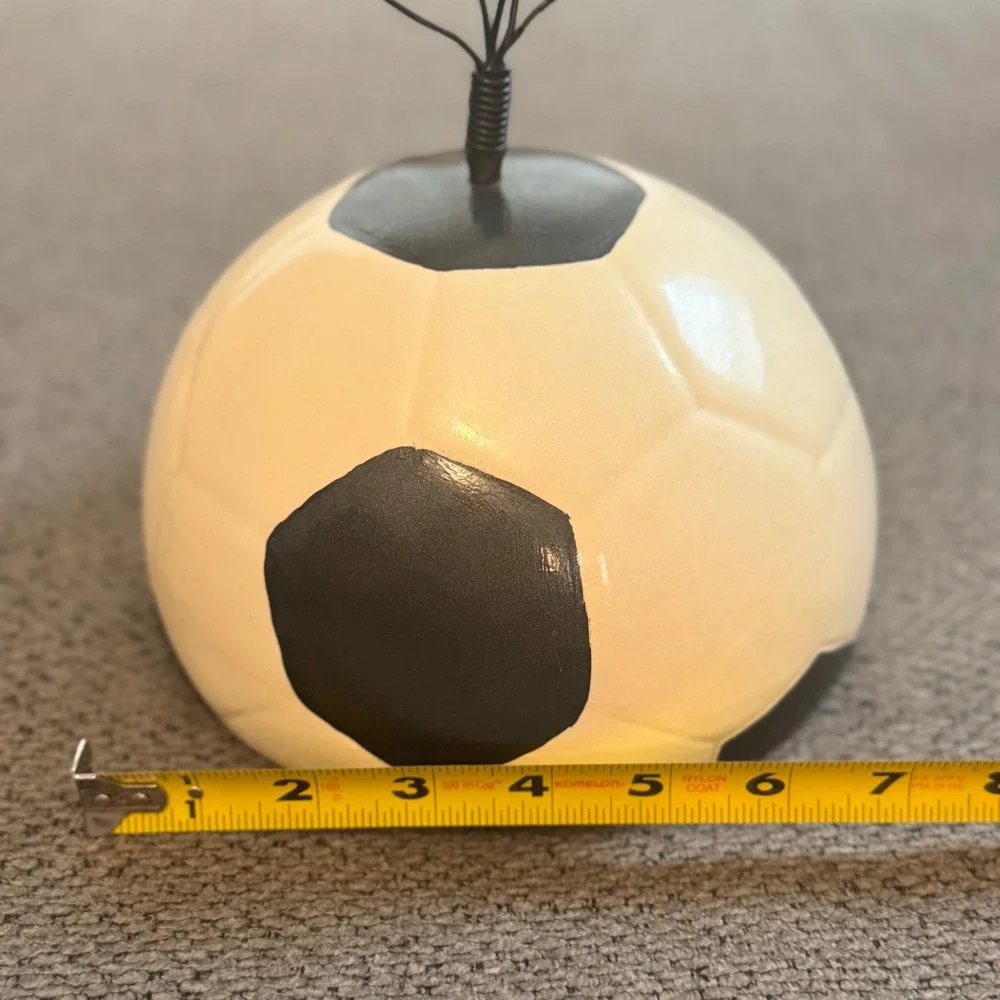 Large Soccer Ball Photo Holder with 5 Wire Photo Clips Sports Display Decoration